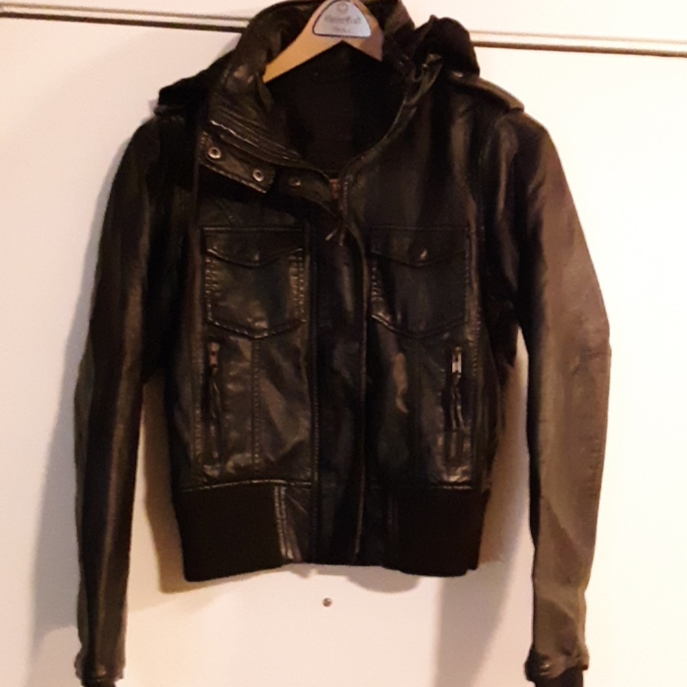 ⚡FAUX LEATHER BOMBER JACKET⚡